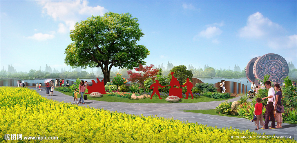 油菜花节点景观