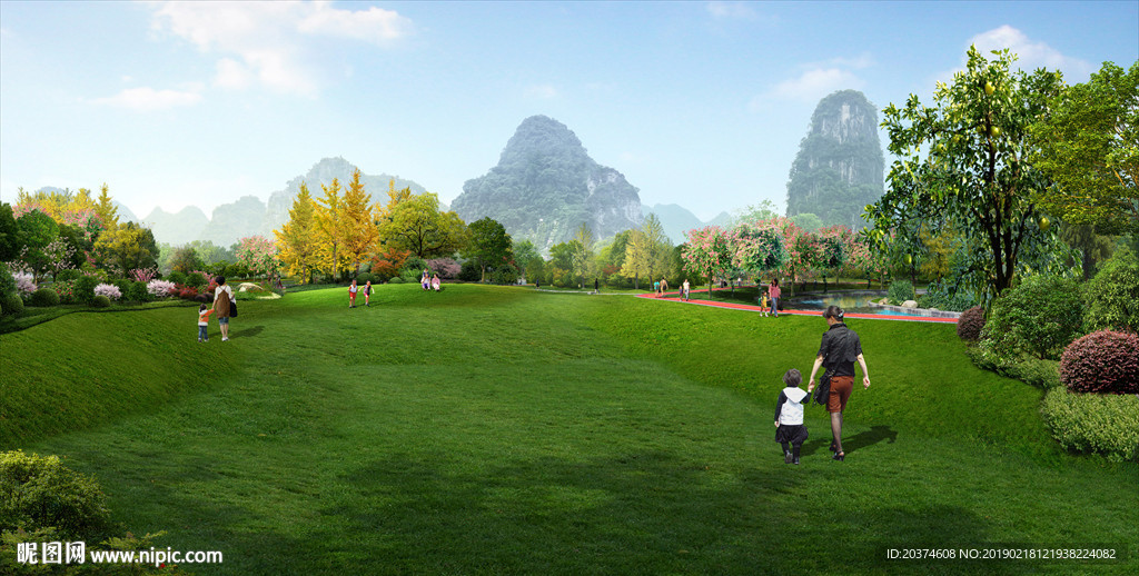 公园景观绿化大草坪