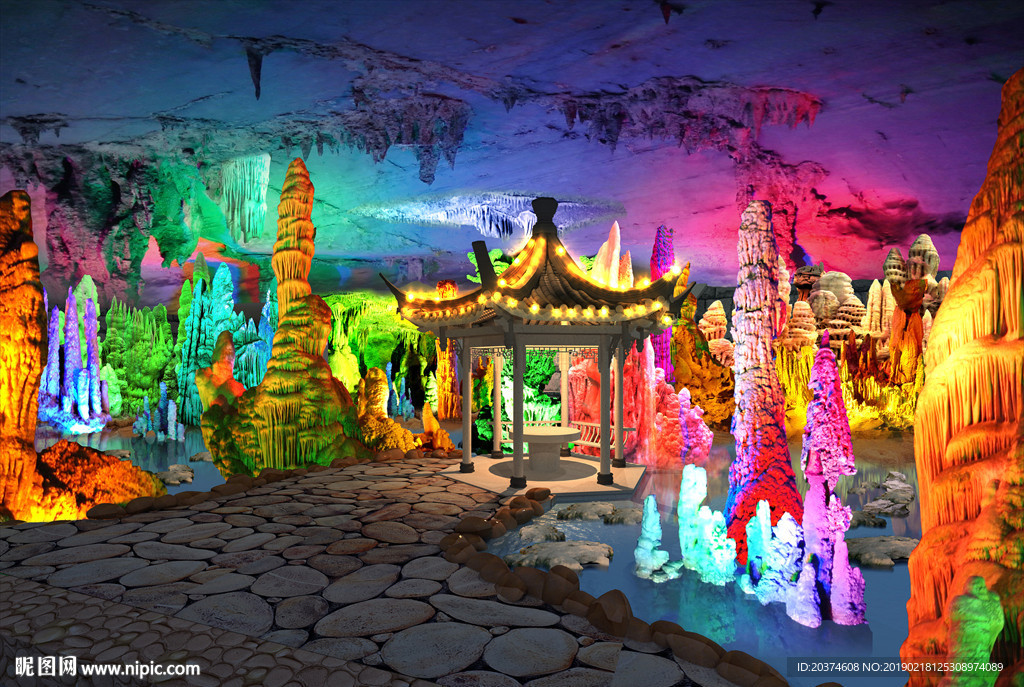 溶洞景观   溶洞停车场