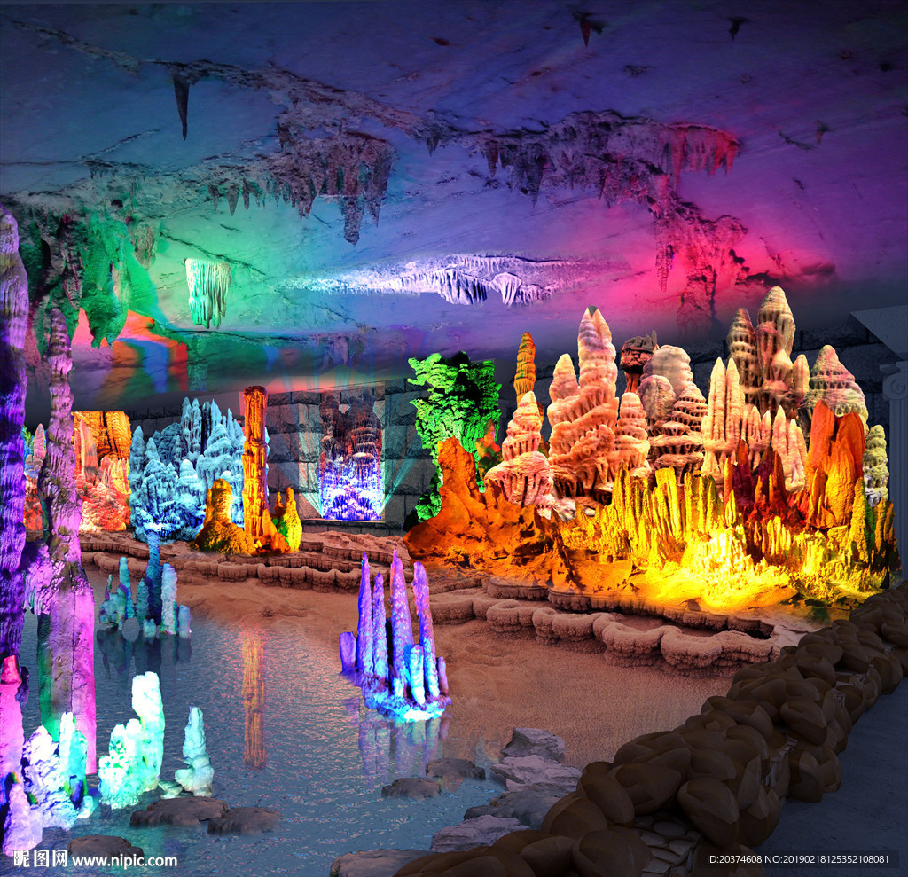 溶洞景观   溶洞停车场