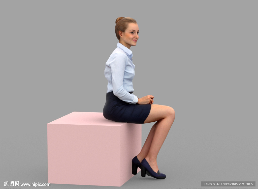 公司职员3D模型