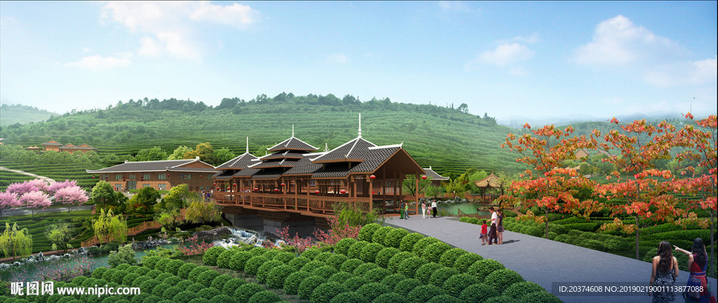 茶园茶山绿化节点