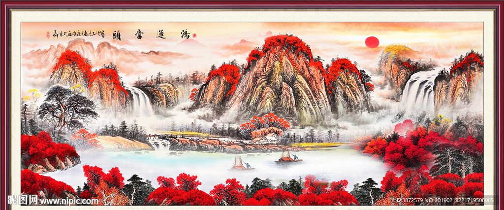 鸿运当头国画
