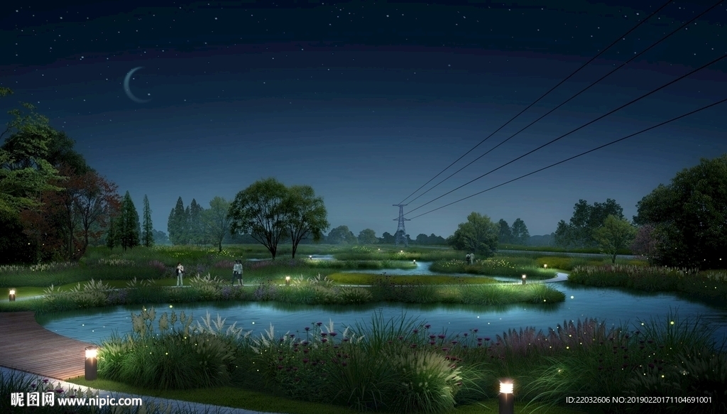 透视生态夜景