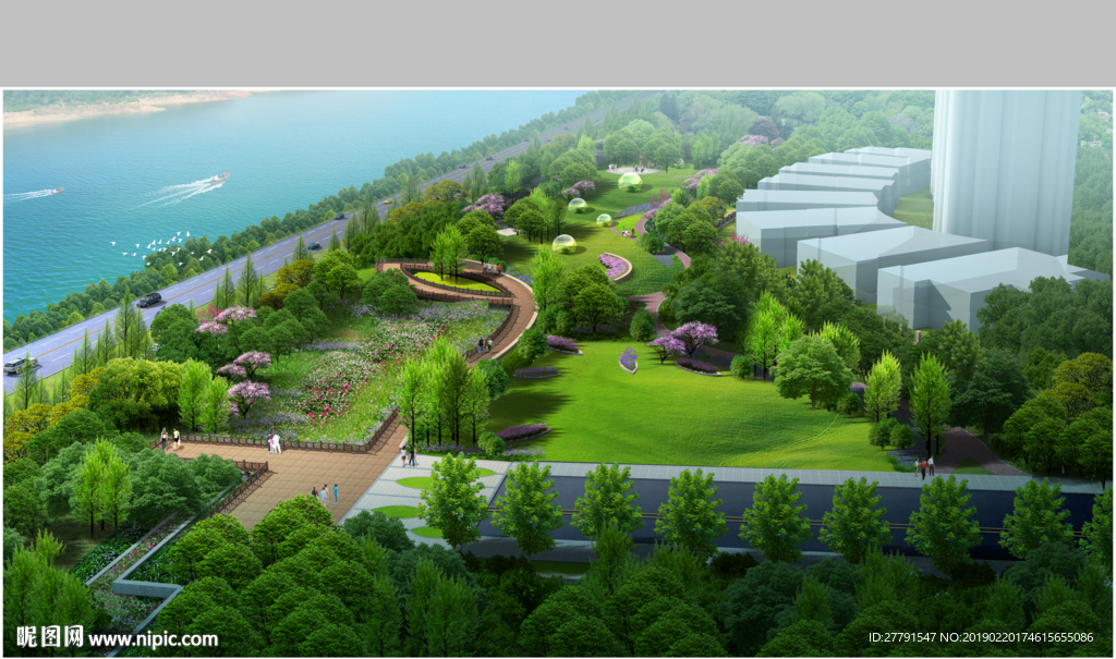 滨水公园景观设计效果图
