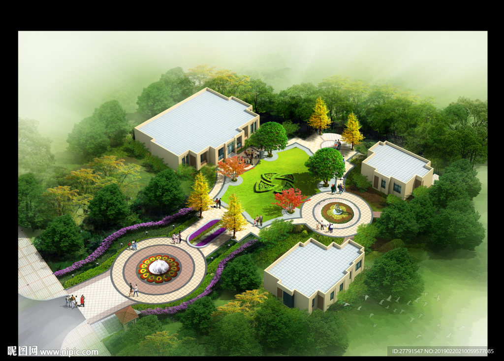 别墅庭院景观设计效果图