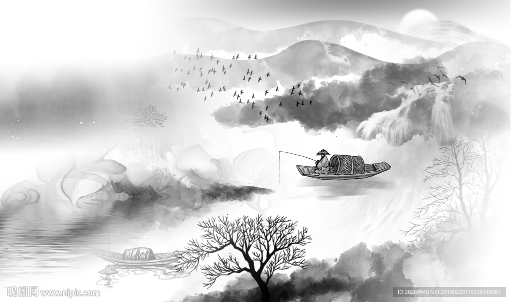 山水壁画