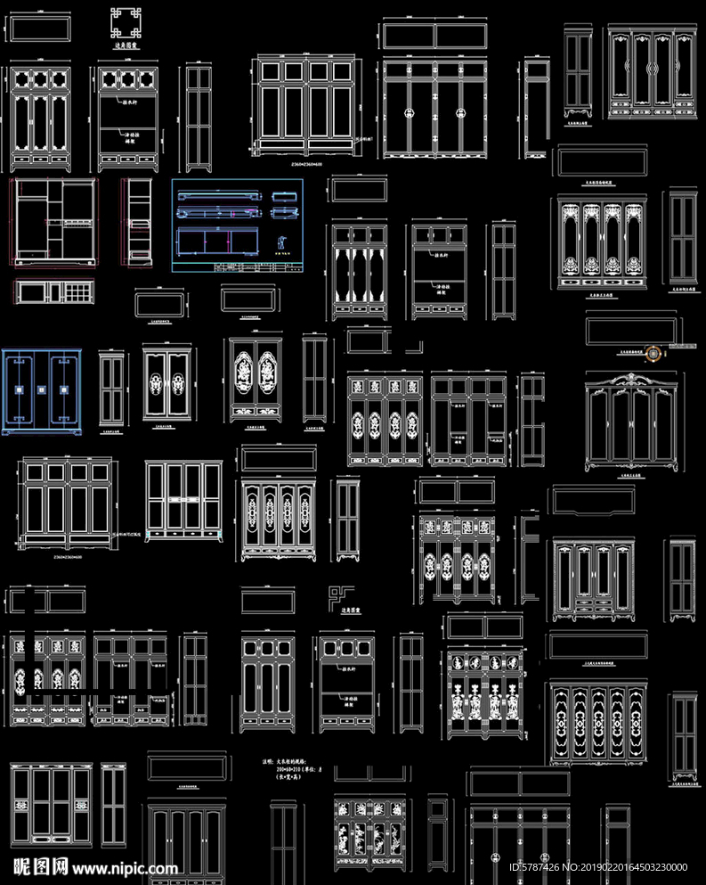 中式衣柜图纸