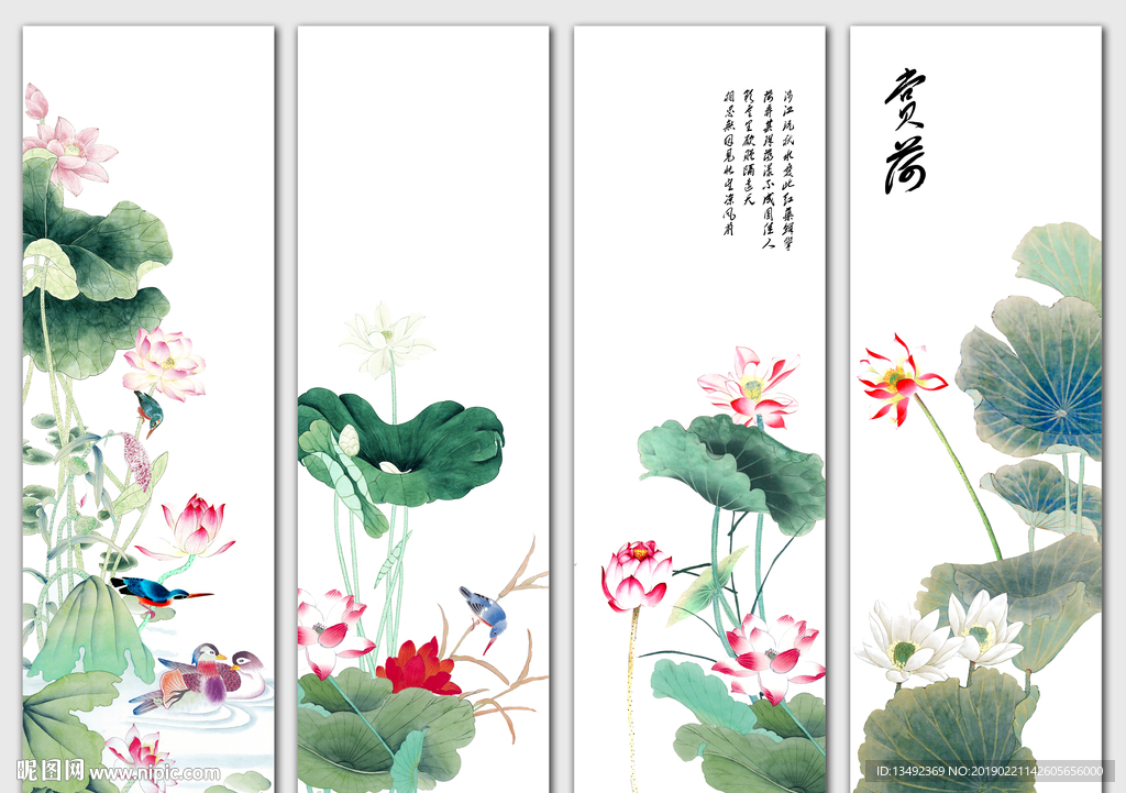 国画荷花