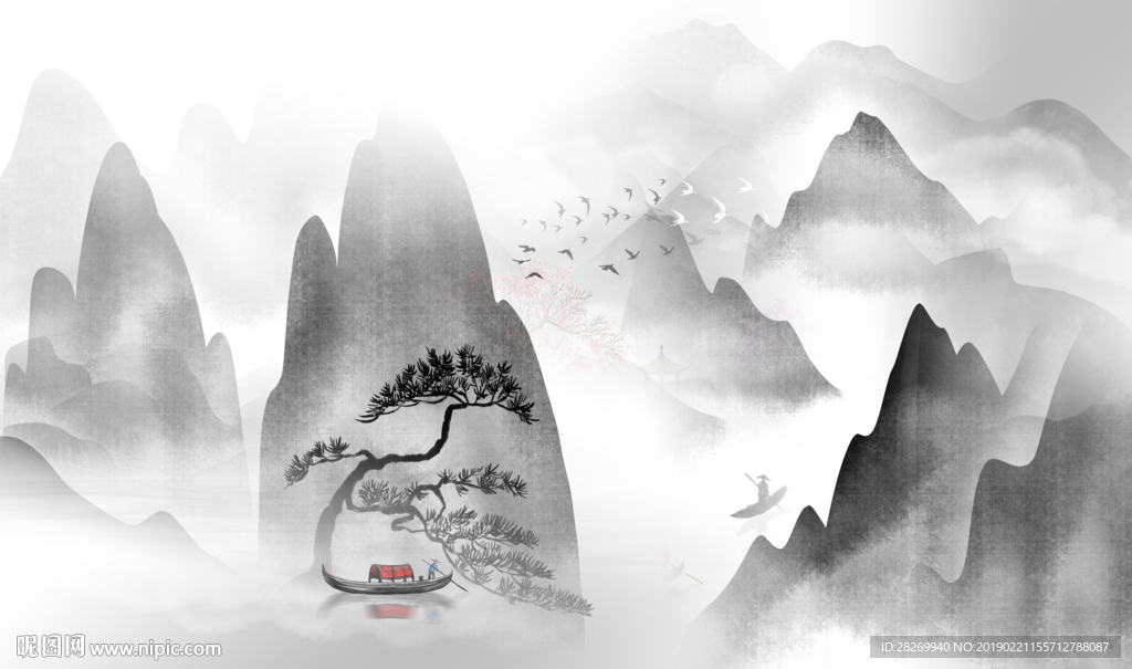 新中式背景墙