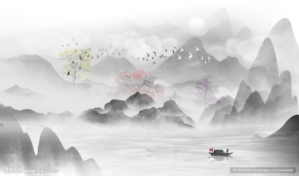 玄关山水画