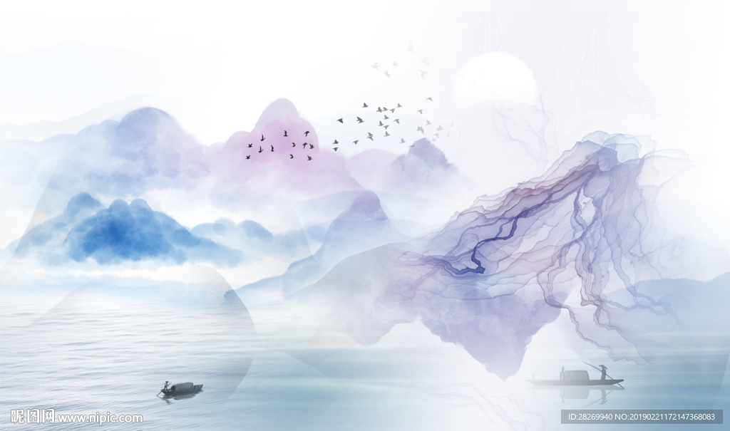 山水壁画
