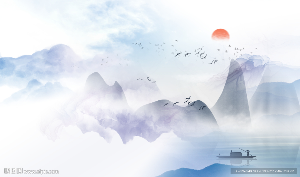 山水壁画