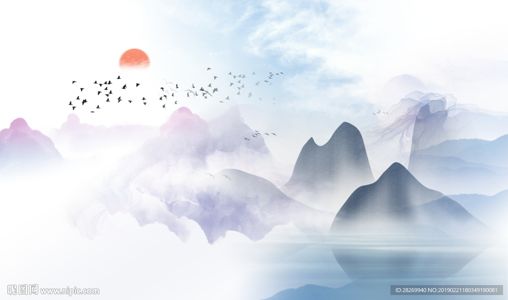 山水壁画