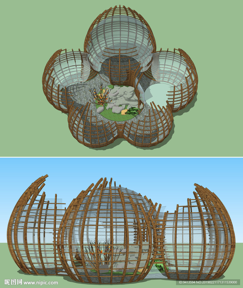 花瓣形景观建筑