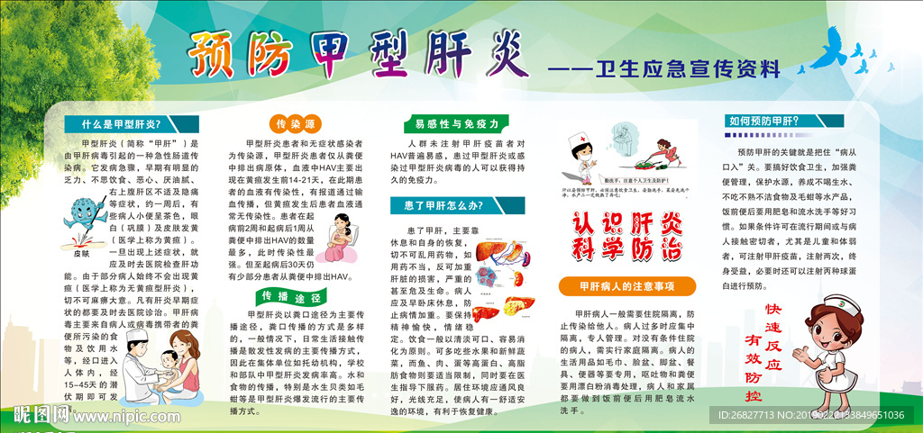 预防甲型肝炎宣传展板