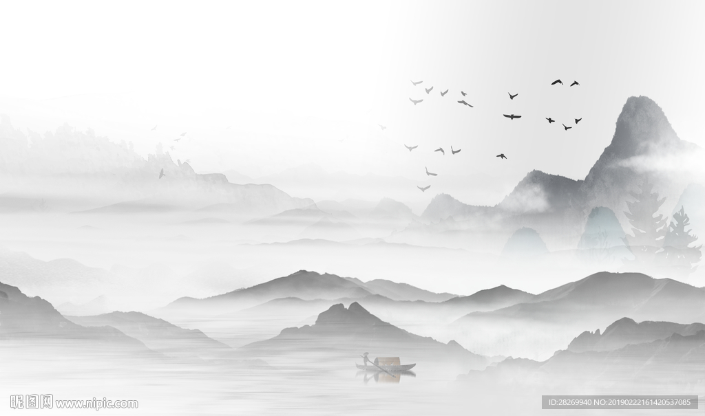 中式水墨山水