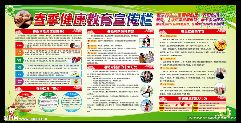 春季健康教育宣传栏
