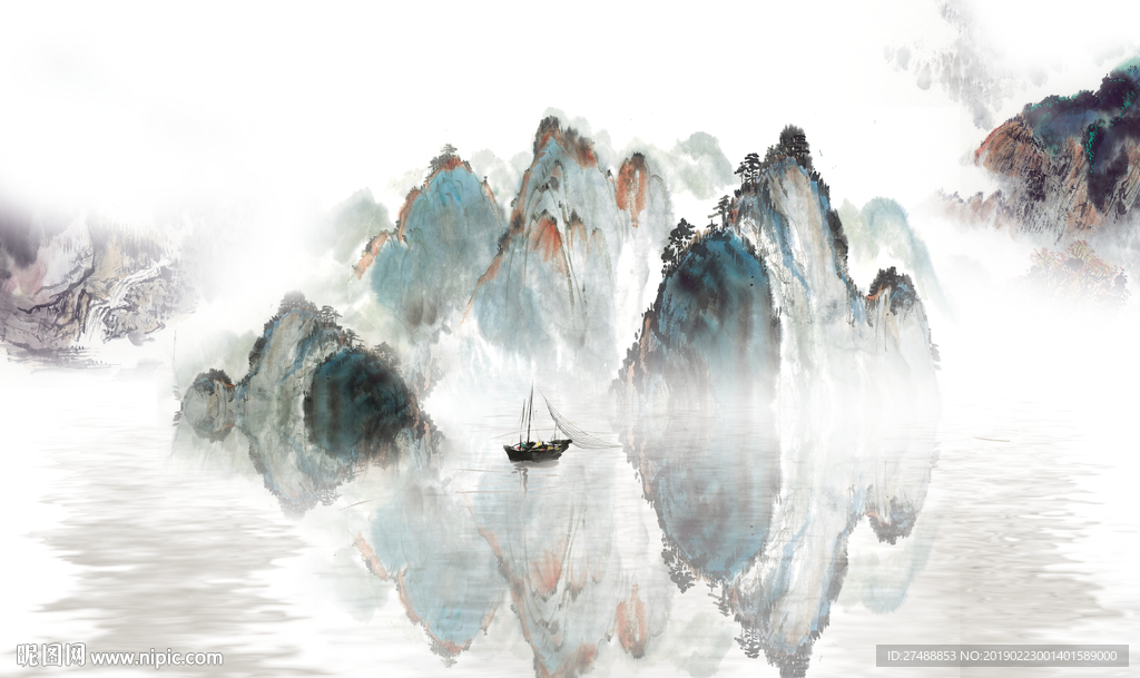 水墨新中式背景墙