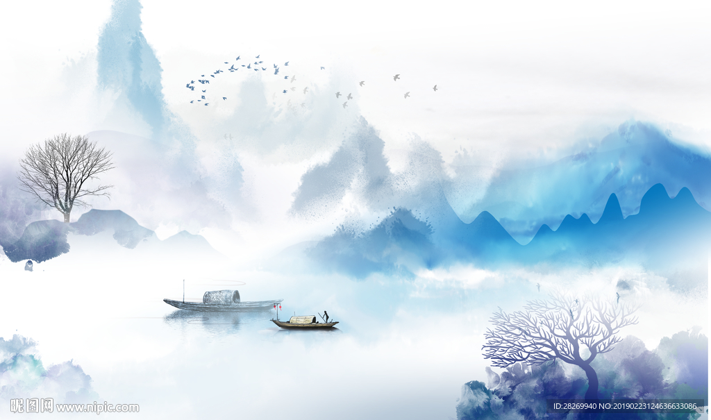 山水壁画