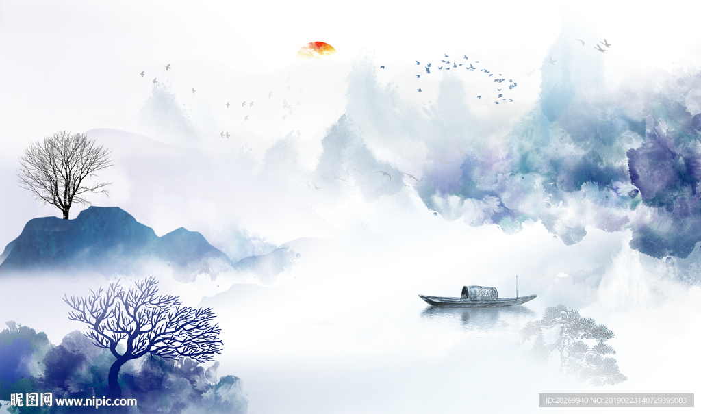 水墨山水画