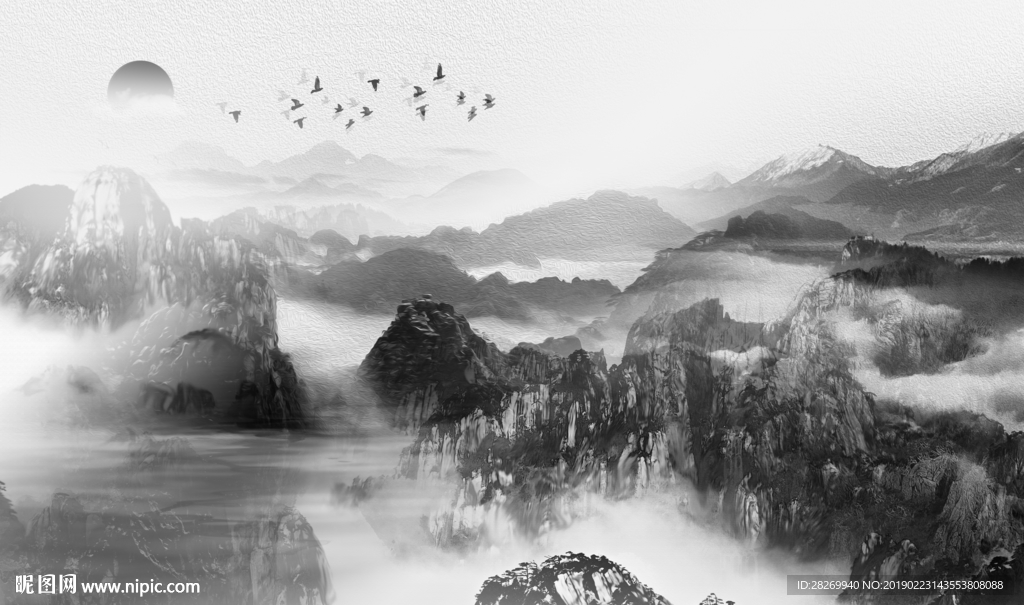 水墨山水画