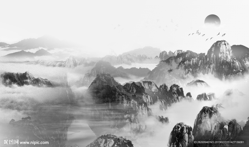 中式水墨山水