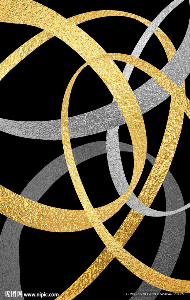 金色线条装饰画