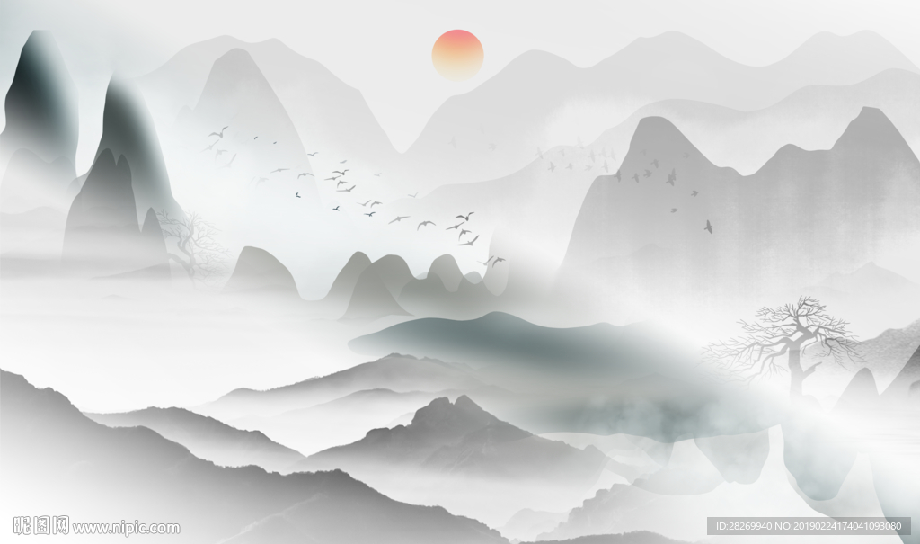 新中式无框画