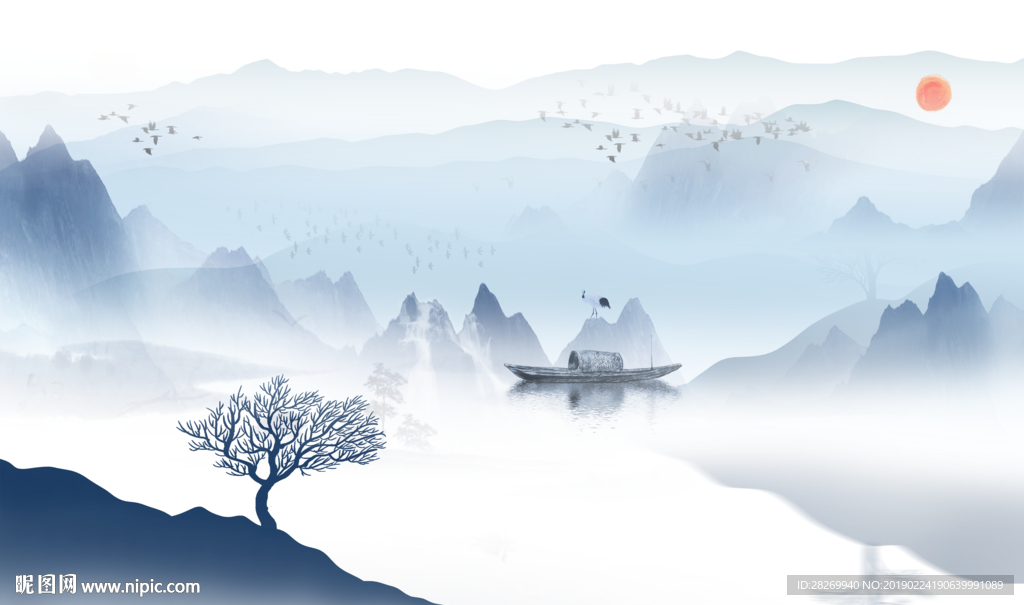 风景背景墙