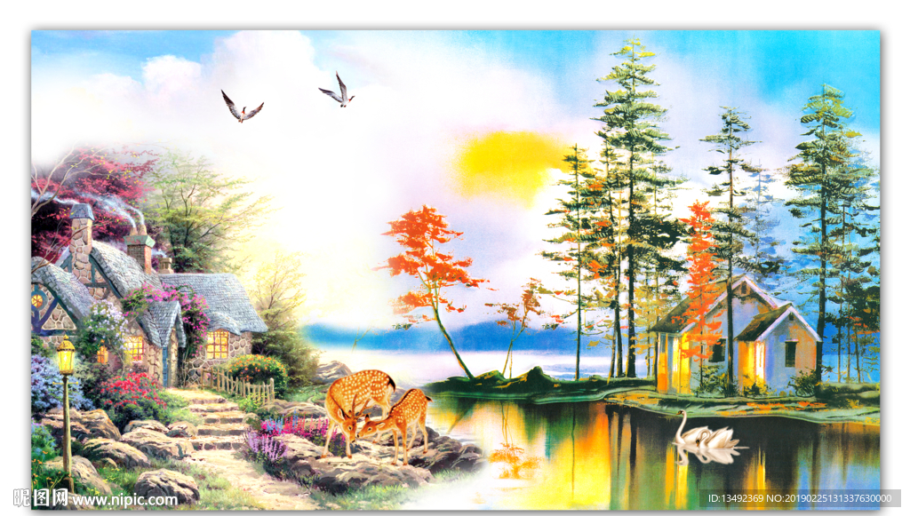 风景 油画