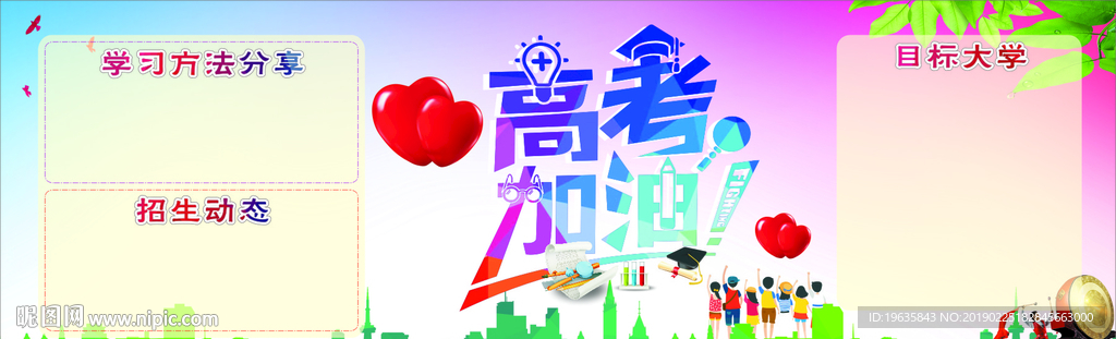 黑板报 高考加油 高中黑板报