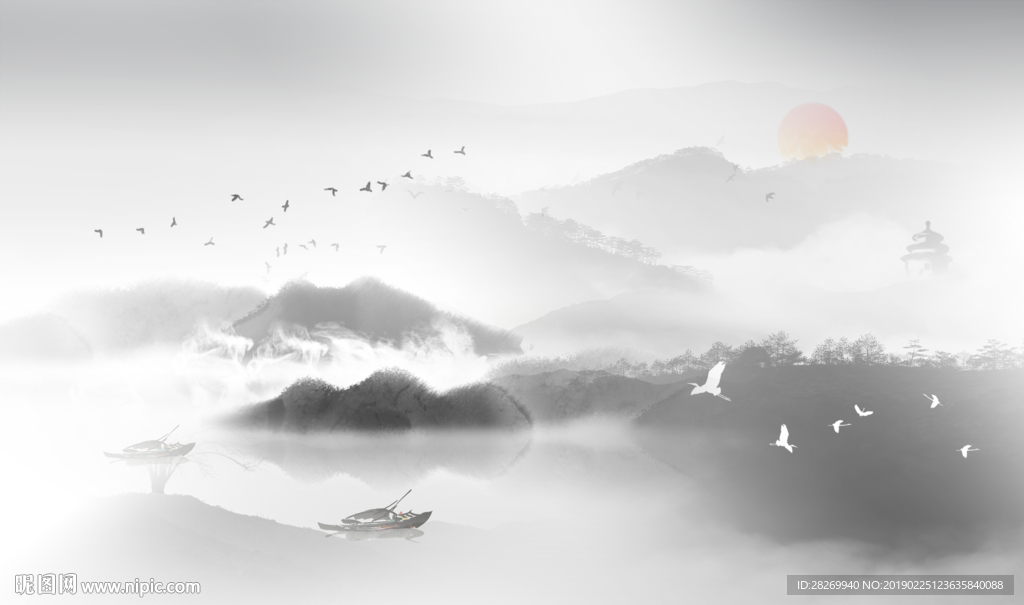新中式背景墙
