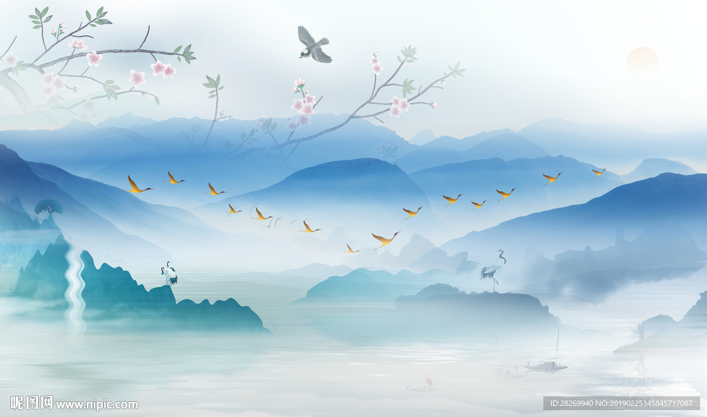 田园工笔画