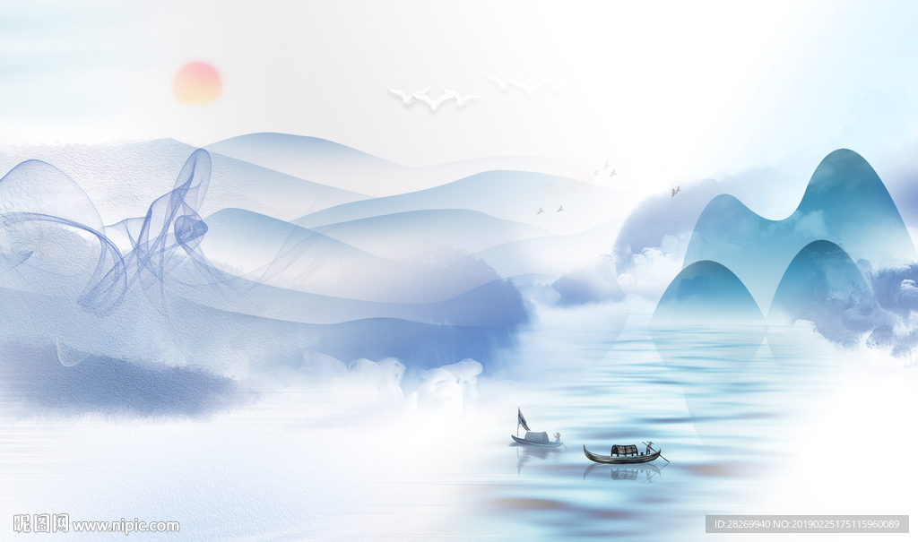 山水壁画