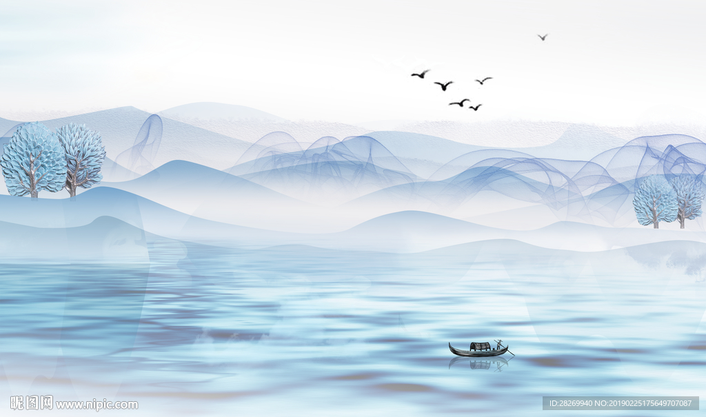 山水壁画