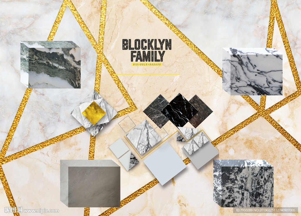 现代简约大理石背景墙