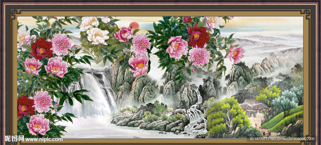 源远流长 牡丹国画