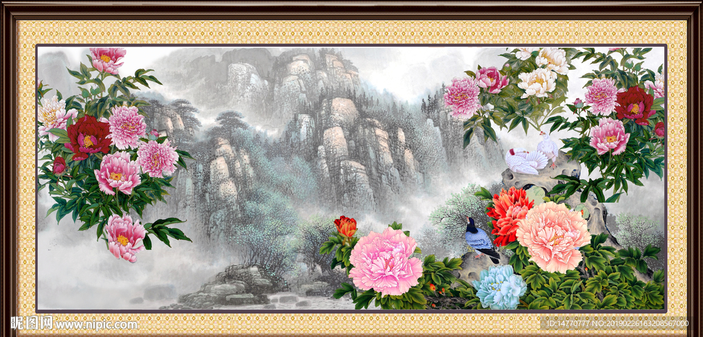 国画牡丹