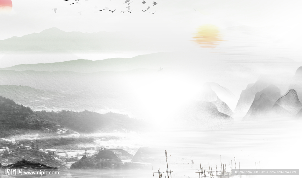 禅意山水画