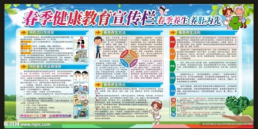 春季健康教育宣传栏