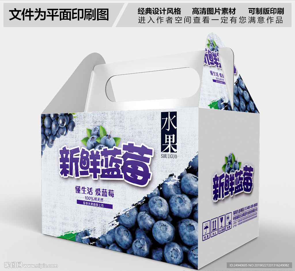 新鲜蓝莓高档包装设计