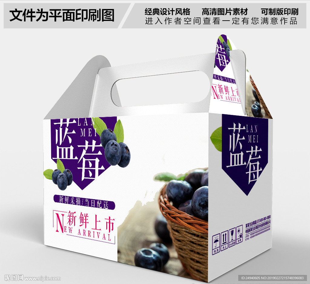 高档简约蓝莓包装设计