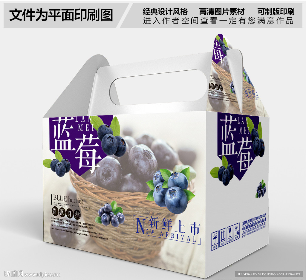 高档大气蓝莓包装设计