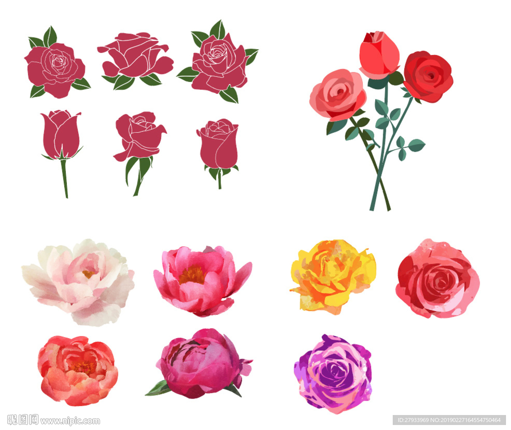 玫瑰花花的素材