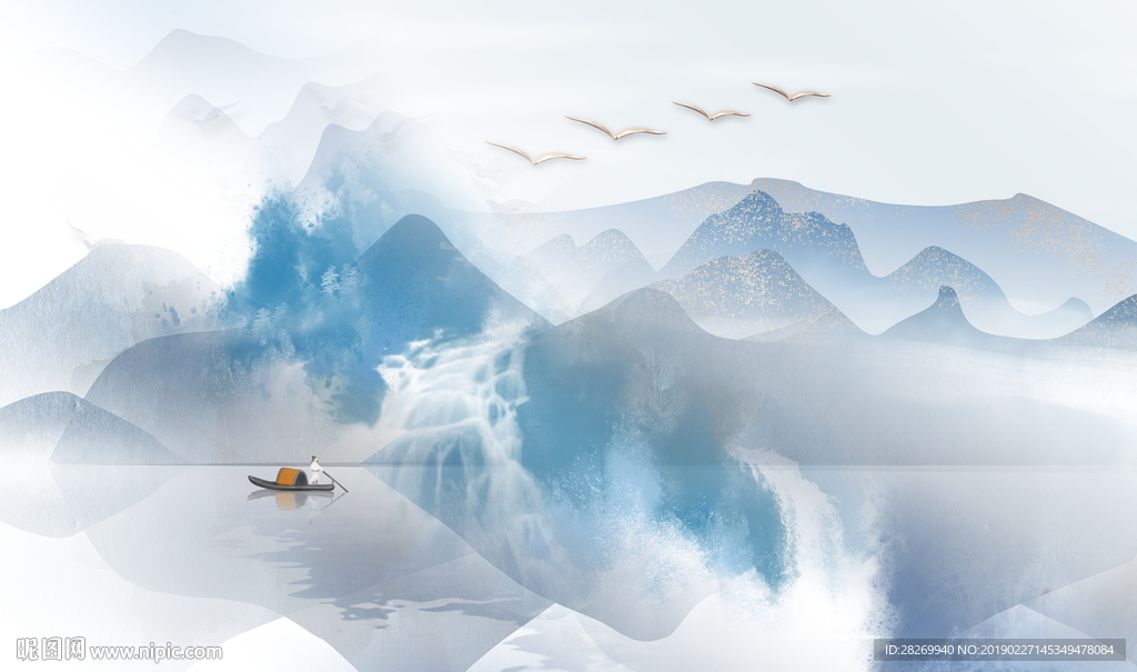 禅意山水挂画