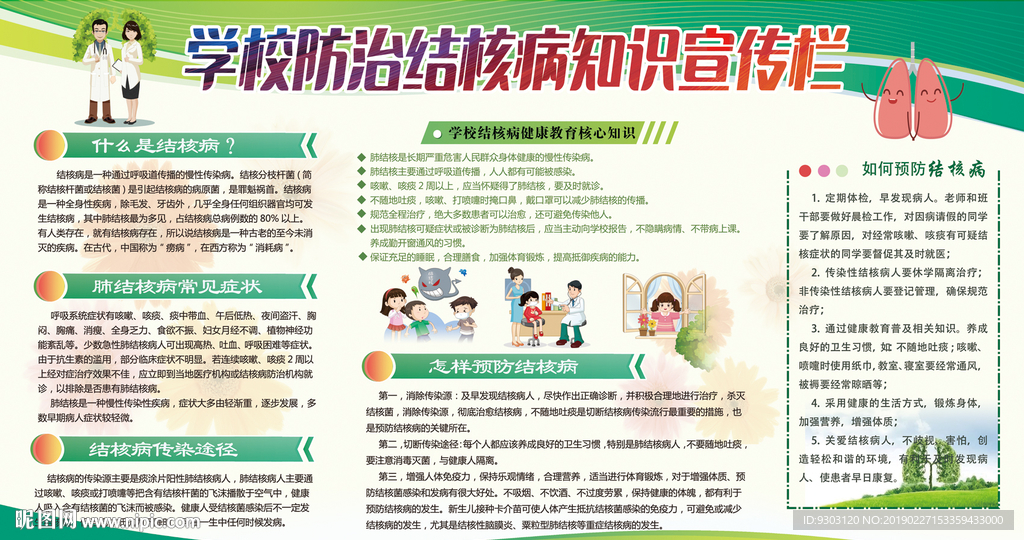 学校防治结核病展板