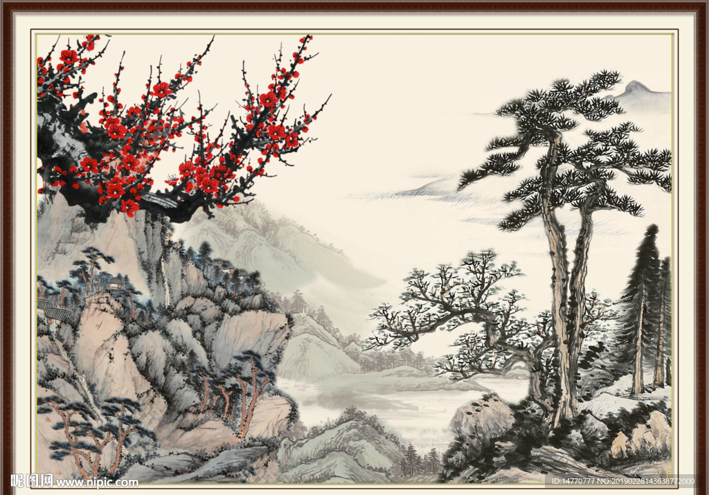 国画梅花