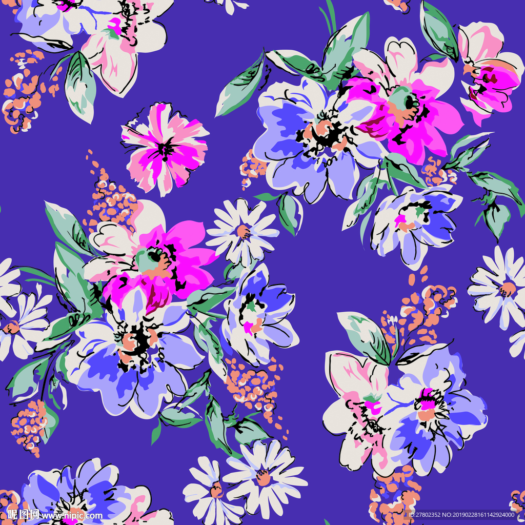 手绘花