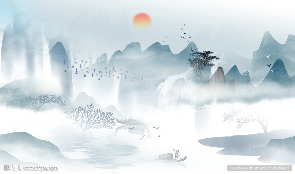 简约山水